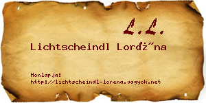 Lichtscheindl Loréna névjegykártya